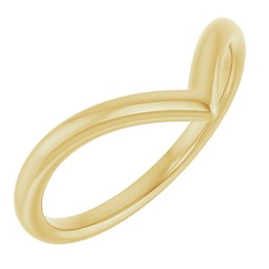'Vera' 10k Yellow Gold V Point Chevron Band (N)