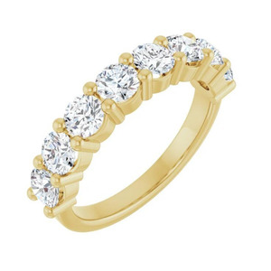 Made To Order Wedding Bands: 3.8mm 'Skylar' Shared Claw Set Band