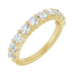 Made To Order Wedding Bands: 3mm 'Skylar' Shared Claw Set Band