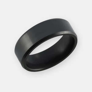 Made To Order Mens Wedding Rings: Ares 8mm Black Diamond Ring
