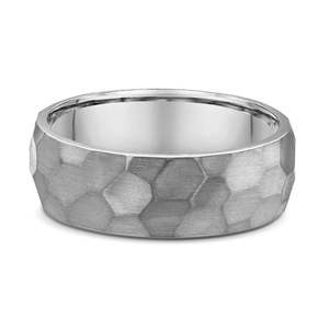 Made To Order Mens Wedding Rings: 9k White Gold Wedding Ring