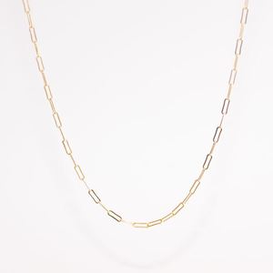 Gold Plated: 50cm Gold Filled Paperclip Chain
