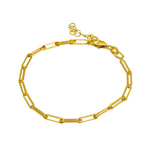 Gold Plated: Gold Plated Paperclip Link Bracelet