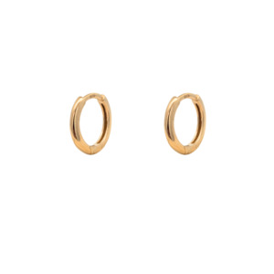Valentines: 9k Yellow Gold 11mm Huggie Hoop Earrings