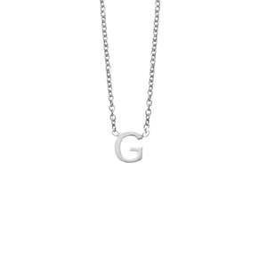 Initial Jewellery: Sterling Silver 'G' Initial Necklace