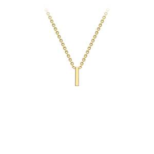 9k Yellow Gold 'I' Initial Letter Necklace