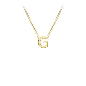 Initial Jewellery: 9k Yellow Gold 'G' Initial Letter Necklace