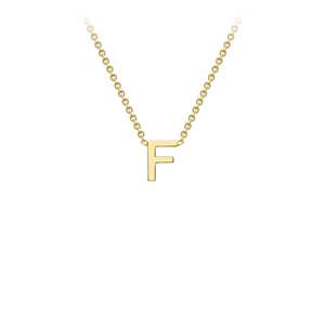 9k Yellow Gold 'F' Initial Letter Necklace