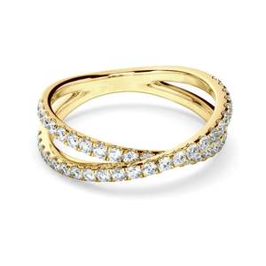 Bespoke Wedding Rings: Diamond Cross Over Wedding Ring