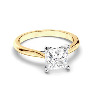 Custom Solitaire Engagement Rings: Princess Cut Diamond Solitaire Engagement Ring