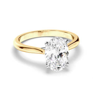 Custom Solitaire Engagement Rings: Oval Cut Diamond Solitaire Engagement Ring