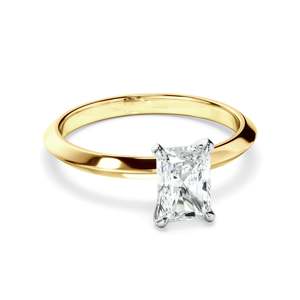 Custom Solitaire Engagement Rings: Radiant Cut Diamond Solitaire Knife Edge Engagement Ring