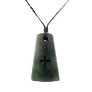 Gifts Under 150: Toki Engraved Cross Pounamu Necklace