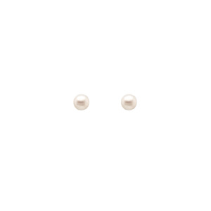 Pearl: Sterling Silver 'Luna' 7mm Pearl Stud Earrings