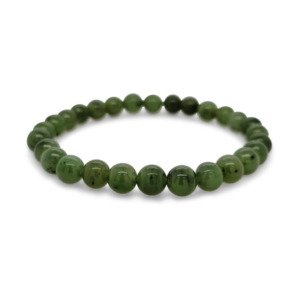 Greenstone: 6mm Pounamu Bead Stretch Bracelet