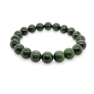 10mm Pounamu Bead Stretch Bracelet