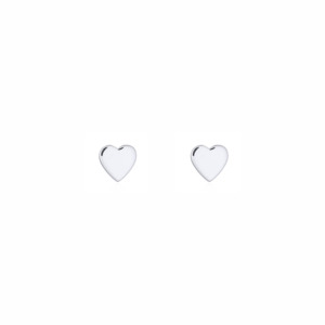 Silver Silver Heart Stud Earrings