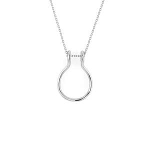 All: Sterling Silver 'Omega' Ring Holder Pendant