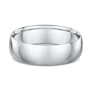 'Caleb' Platinum 600 Light Dome Band Polished