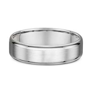 Gold Jewellery: 'Rowan' Brushed Polished Edge Wedding Band