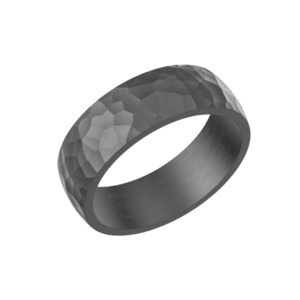 Custom 'Bennett' Hammered Tantalum Wedding Band