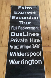 English Bus Destination Blind The Vintage Room