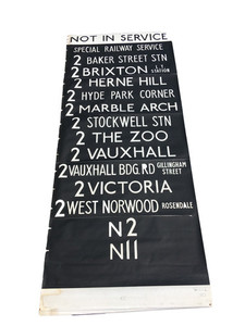 Central London Vintage Bus Destination Blind 1 The Vintage Room