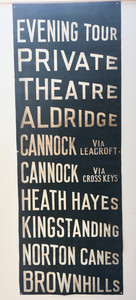 Vintage English Bus Destination Blind The Vintage Room