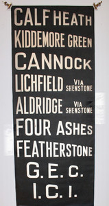 Vintage English Bus Destination Blind The Vintage Room