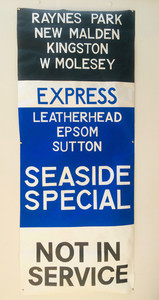 Original British Bus Blind The Vintage Room