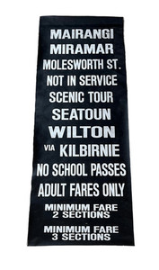 Original NZ Bus Destination Blind, Wellington 2 The Vintage Room