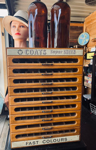 Mid Century Haberdashery / Cotton Reels Drawer Unit The Vintage Room