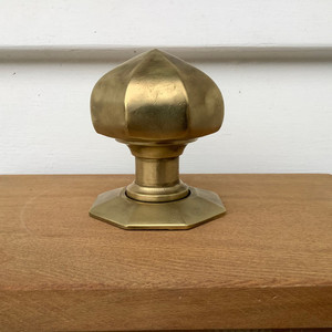 Victorian Brass Octagonal Door Pull / Knob The Vintage Room