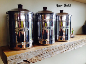 1930's French Kitchen Cannisters The Vintage Room