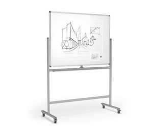 Mobile Pivoting Whiteboard (Porcelain) - 900H x 1200W