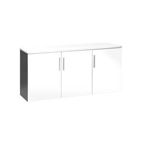 Credenzas: Credenza – 3 Wood Doors – W1200 x D450 x H730mm – Ironstone & White