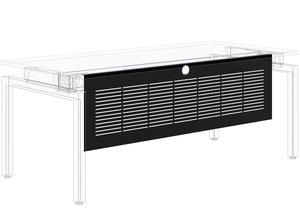 Desk Screens: Slotted Metal Modesty Panel