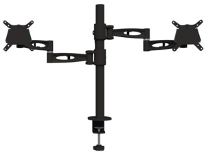 Dual Monitor Arms Mounts: Kardo Independent Double Monitor Arm
