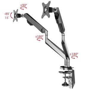 Dual Monitor Arms Mounts: Sabre Double Monitor Arm