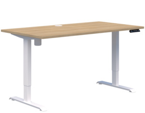 Home Office Desks: Duo II Electric Single Desk