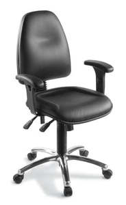 Leather Office Chairs: Spectrum 3 Leather (With Arms) - Custom
