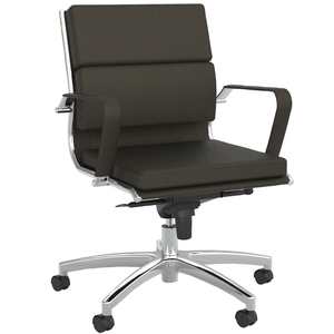 Leather Office Chairs: Moda Mid Back Leather Chair