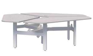 Shared Desks: Summit II Fixed Height 120 Rotor 3 Pod Desk