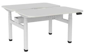 Shared Desks: Haven Electric Double Sided Desk - Scallop & Radius