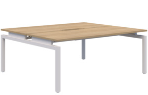 Shared Desks: Balance Fixed Height Back-to-Back Desk