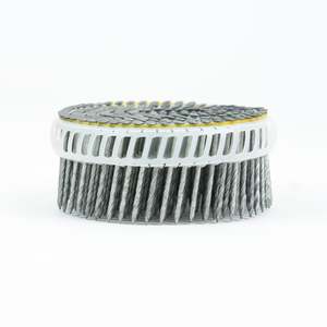 Nails: 15° PLASTIC COLLATED DECKING COIL NAILS - DOME HEAD