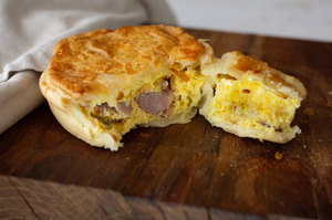 Artisan free range small egg and bacon pies – Blended Egg