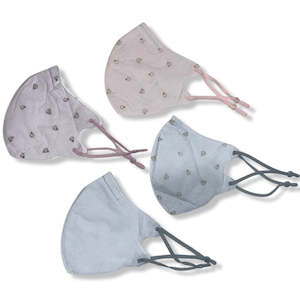Masks: Fabric Cotton Face Mask 3 Layered - Pastel