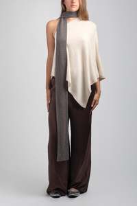 Cashmere Mini Rib Long Scarf