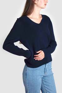 Women: Womens Essential Cashmere V Neck Jumper